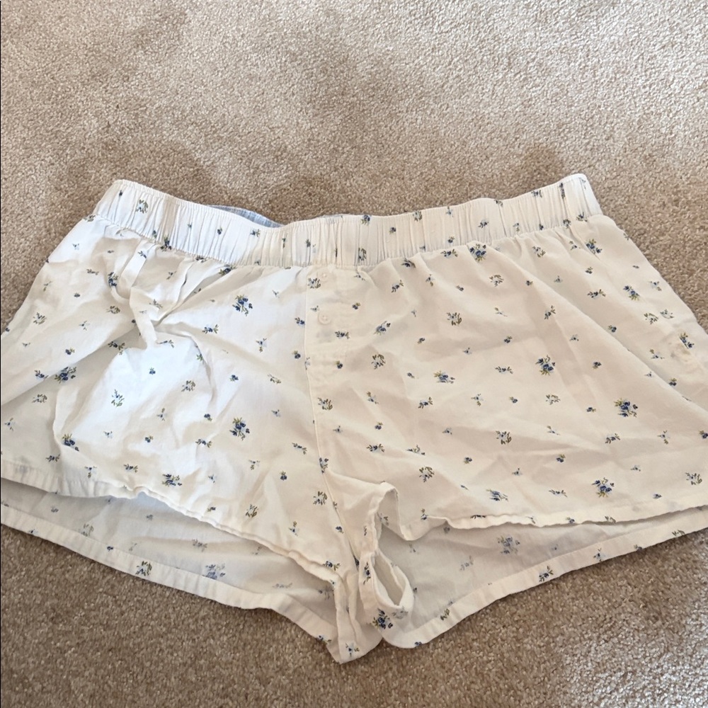 Wild Fable White Floral Pajama Shorts